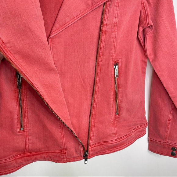 Stitch Fix l Liverpool Bradford Moto Denim Jacket in Coral Fins, Small - Picture 6 of 12